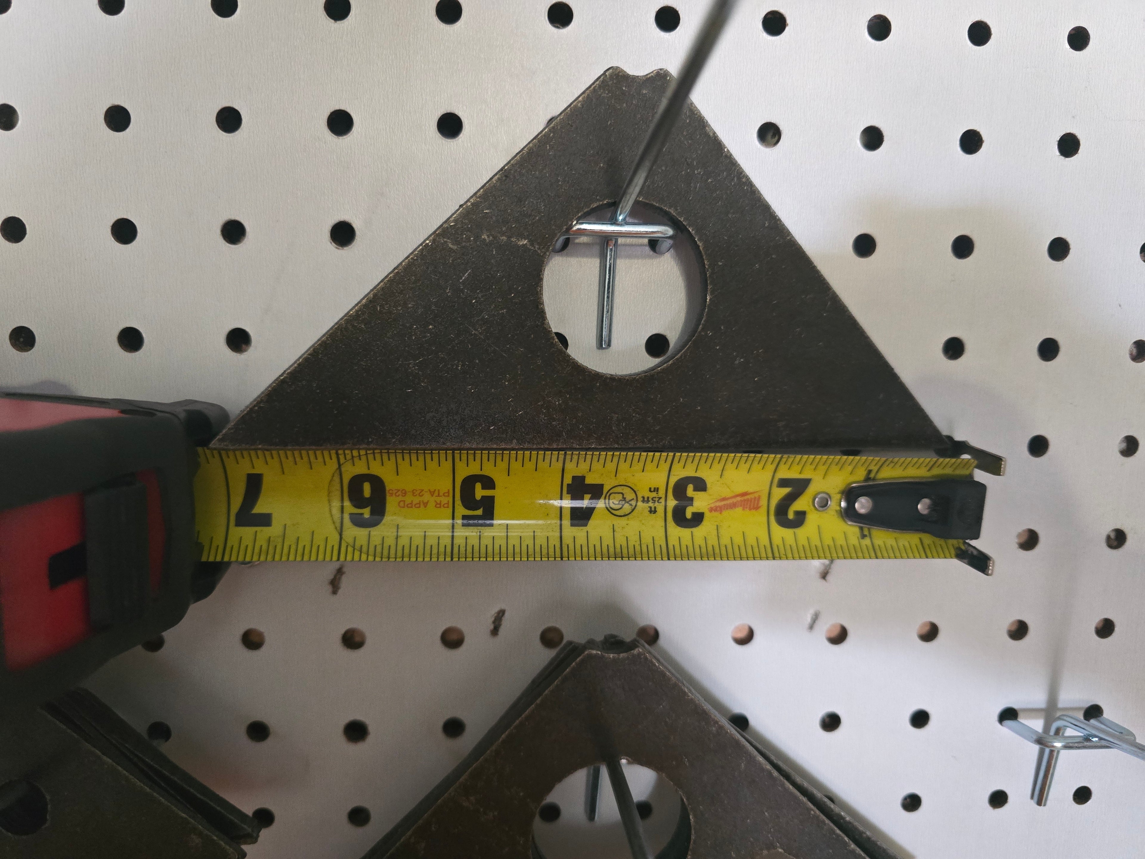weld in gusset 1/8 thick carbon steel 7in 90°