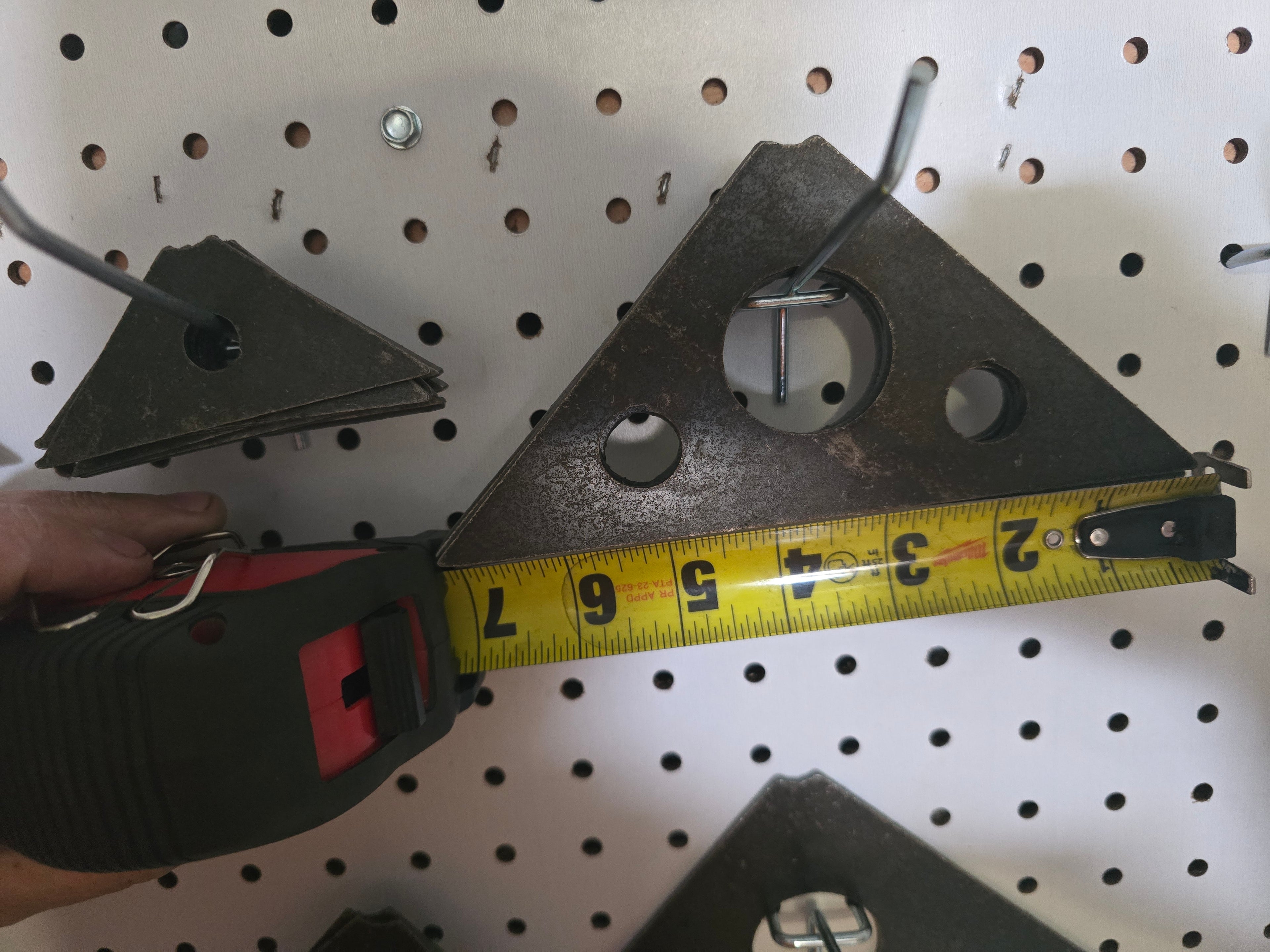 weld in gusset 1/8 thick carbon steel 7in 90°