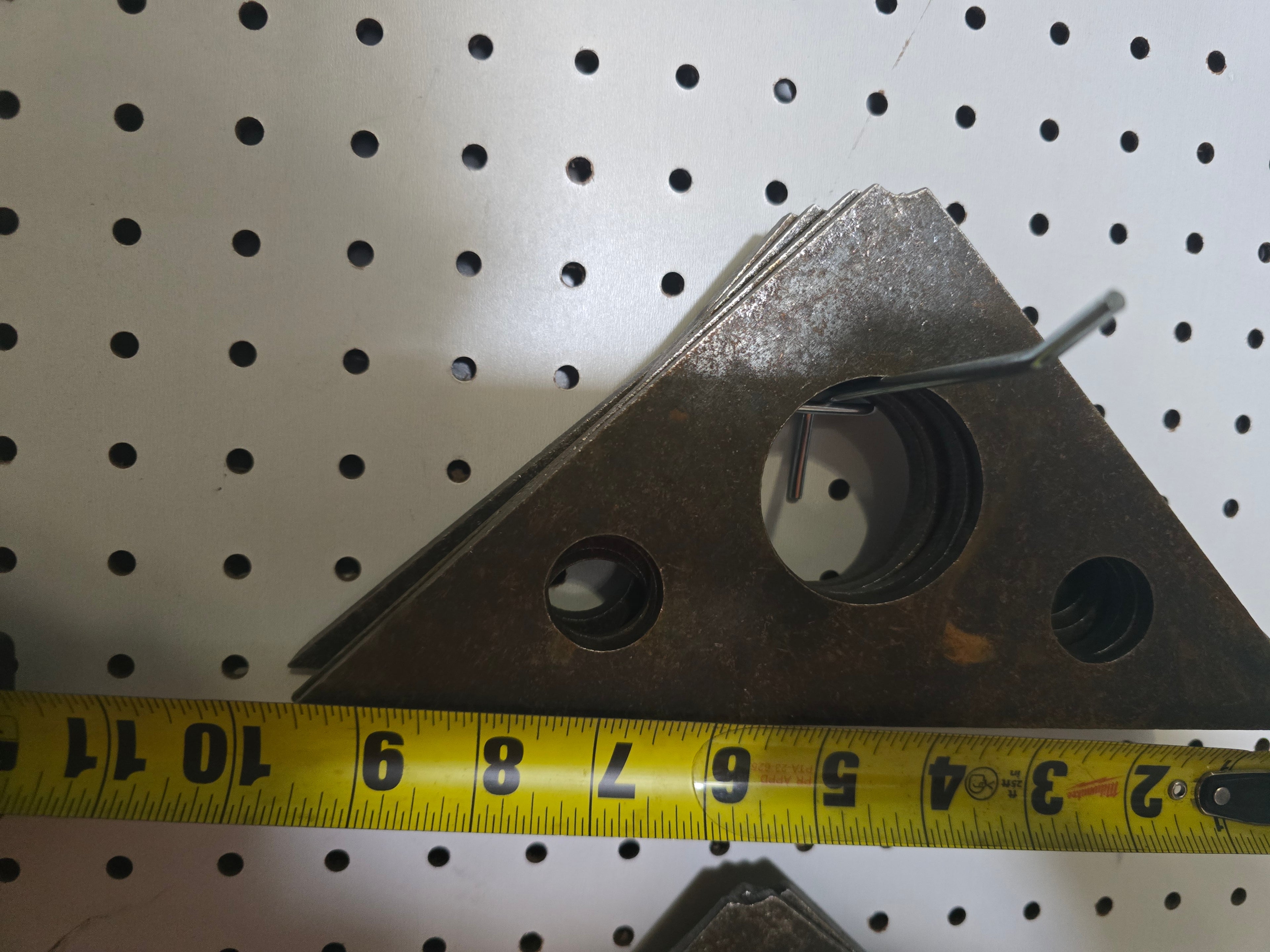 weld in gusset 1/8 thick carbon steel 9 1/2in 90°