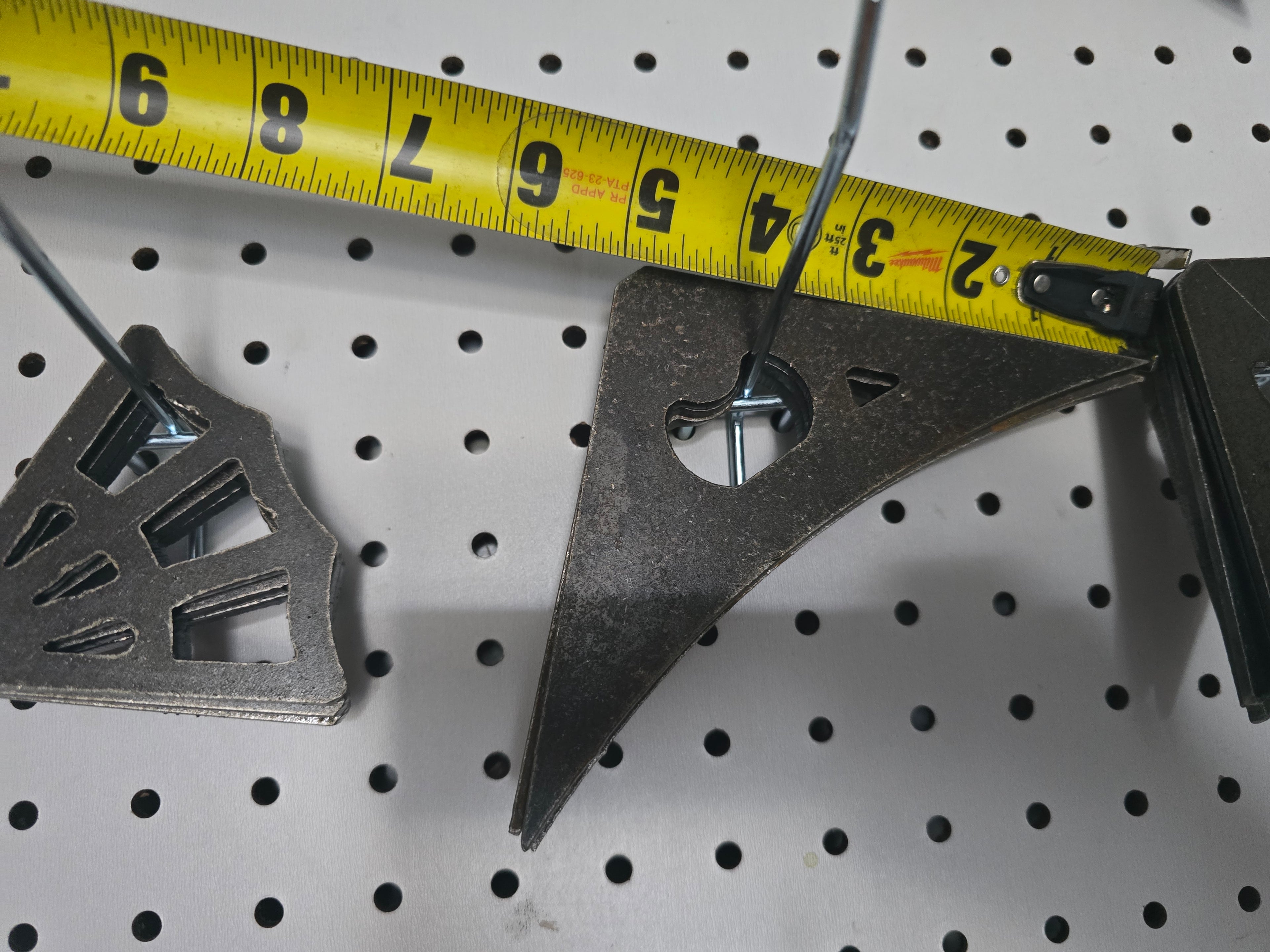 weld in gusset 1/8 thick carbon steel 5in 90°
