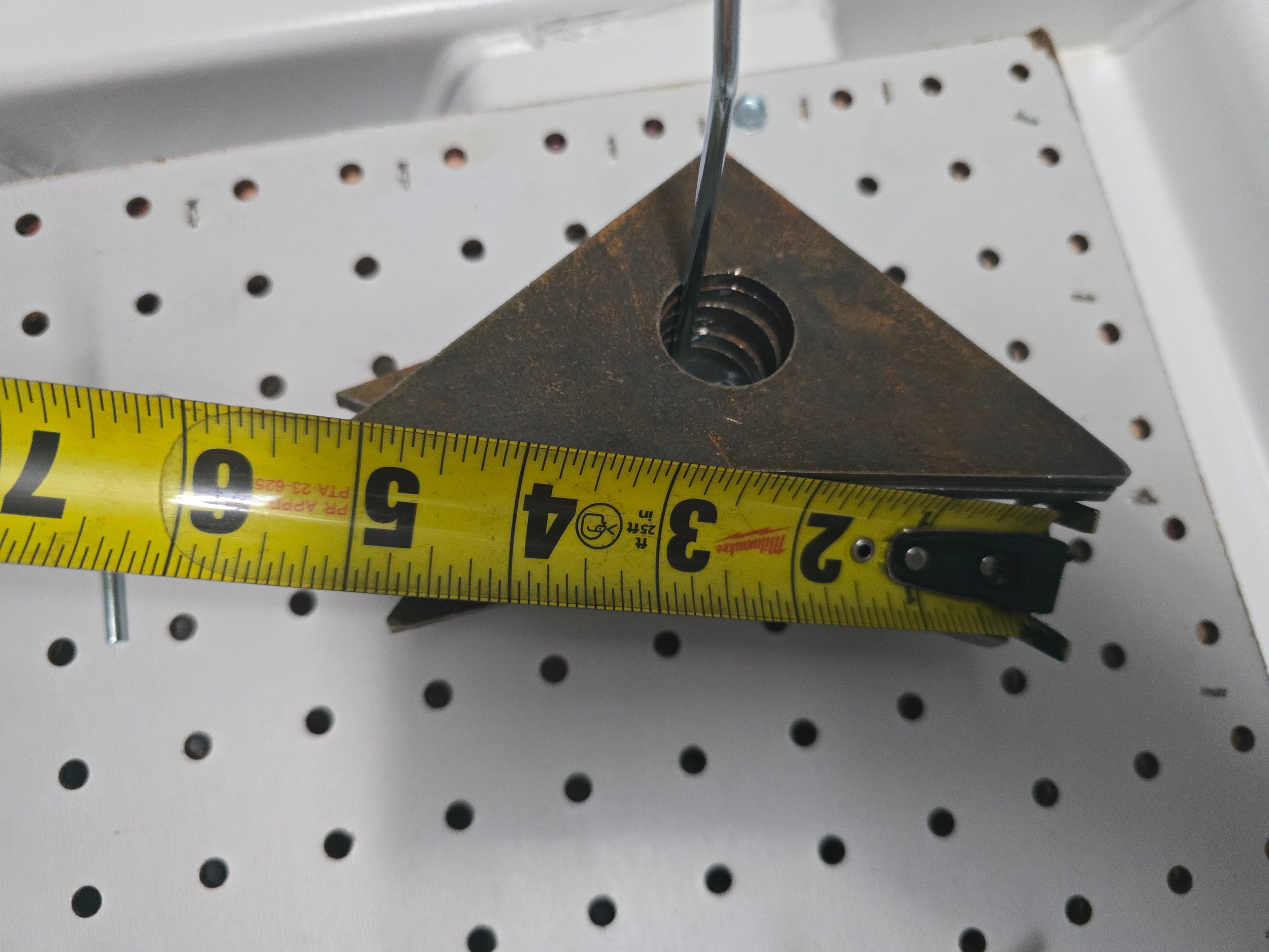 weld in gusset 1/8 thick carbon steel 5in 90°
