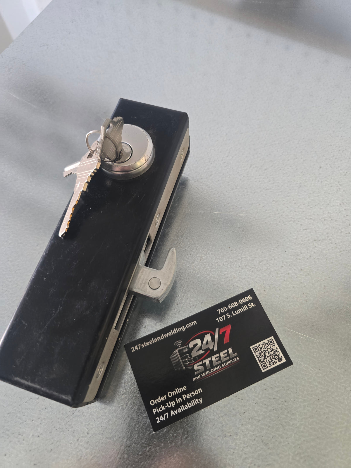 Mortise lock weldable steel hook lock