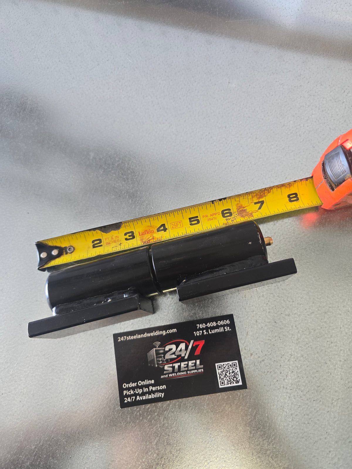 Heavy-duty 7" barrel hinge with pads