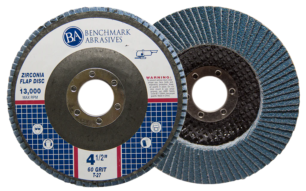 4-1/2" x 7/8" T27 (Flat Face) Zirconia Flap Disc