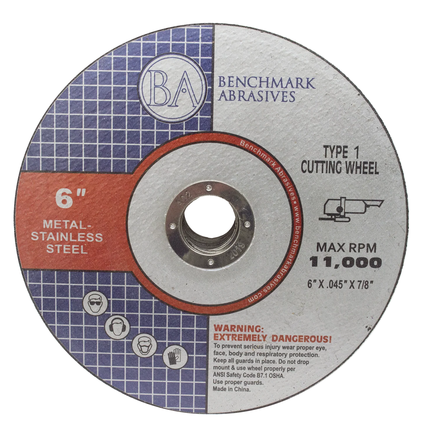 6" x .045 x 7/8" T1 Premium Thin Cut-Off Wheel